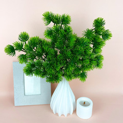 №2 Сосна, хвойная ветка искусственная, декор зимний, рождественский, набор 3 ветки, 39 см.