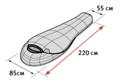 Купить недорого спальник туристический зимний Alexika Delta