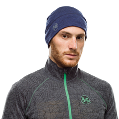 Тонкая шерстяная шапка Buff Solid Denim - 2