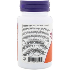 Now Foods, Наттокиназа, 100 мг, 60 вегетарианских капсул