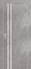 Дверь PX-11 AL кромка с 2-х ст. / Цвет Серый бетон / белоснежный лакобель / Двери PROFILO PORTE