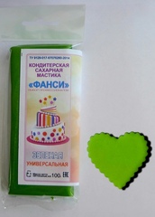 Мастика "Фанси" (100 гр) для обтяжки и лепки. Зеленая
