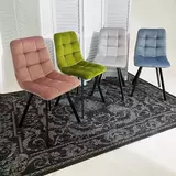 фото 4 Стул CHILLI SQUARE BLUVEL-03 LIGHT GREY, велюр М-City на profcook.ru