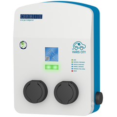 Зарядная станция Orbis VIARIS CITY 2х22 кВт с розеткой Т2 (OB94T4363)