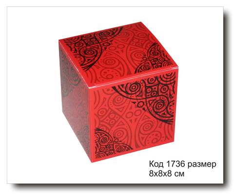 Коробочка подарочная кубик код 1736 размер 8х8х8 см