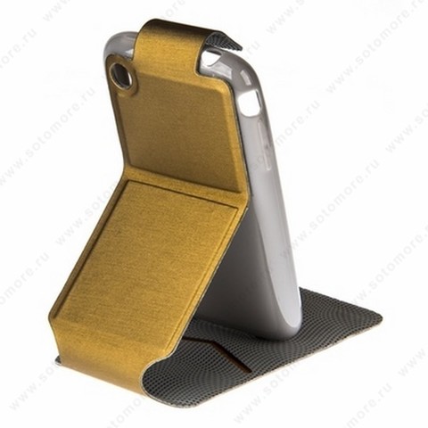 Чехол-флип Kooso Melkco для iPhone 3Gs/ 3G - Kooso Koka Flip case Gold