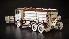 Снегоуборочная машина (Snow Truck) от EWA - Деревянный конструктор, сборная механическая модель, 3D пазл