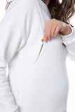 Утепленный свитшот для беременных и кормящих 13421 белый