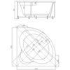 Aquatek UMA145-0000001 Ванна угловая 145*145 см