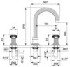 Cezares OLIMP-BLS2-A-03/24-M OLIMP-BLS2-A-03/24-M Смеситель на раковину на три отверстия, высокий, с донным клапаном, золото