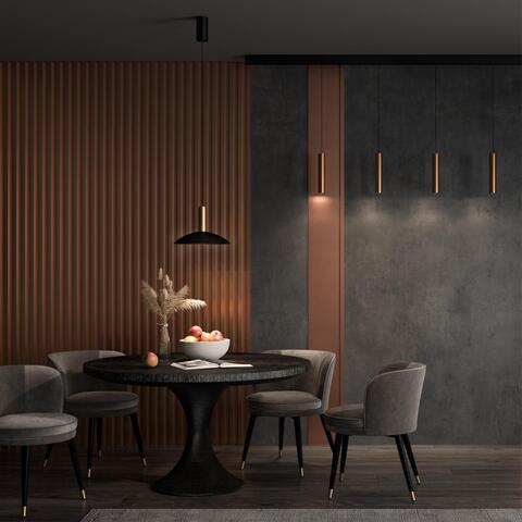 358986 OVER NT22 159 бронза светлая/черный Подвесной светодиодный светильник, провод 2м IP20 LED 4000K 15W 220V ALBA