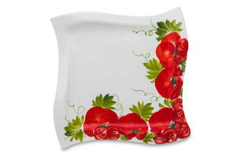 Блюдо квадратное 20х20см Edelweiss Томаты