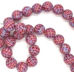 Бусины на леске 18 мм, 1 нить~40 шт-60 см