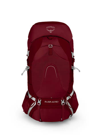 Картинка рюкзак туристический Osprey Aura Ag 50 Gamma Red - 3