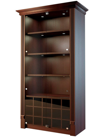 Шкаф для дорогого алкоголя со стеклянными дверцами Евромаркет LD 003-CT