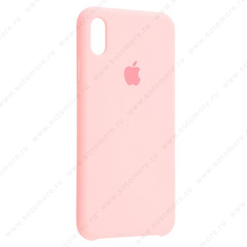 Накладка Silicone Case для Apple iPhone XS Max светло-розовый