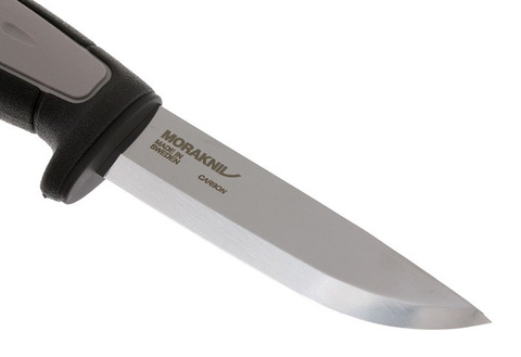Нож Morakniv Robust стальной разделочный, лезвие: 91 mm, прямая заточка, серый/черный (12249)