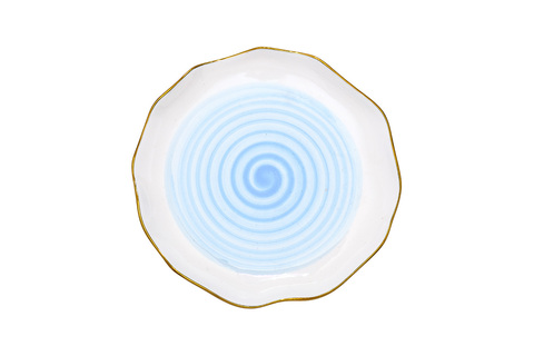 Тарелка 20см Garda Decor Mistero голубая