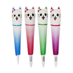 Ручка шариковая, масляная, Basir, синие чернила, серия "Котёнок", с игрушкой сквишем, 36 шт