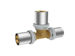 Тройник редукционный RIIFO Omni  пресс латунь 40-20-40