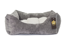 Royal pet лежанка элегант вельвет серая №1