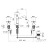 Смеситель для раковины двухвентильный на 3 отверстия с донным клапаном Nicolazzi Nuova Brenta 2509GB