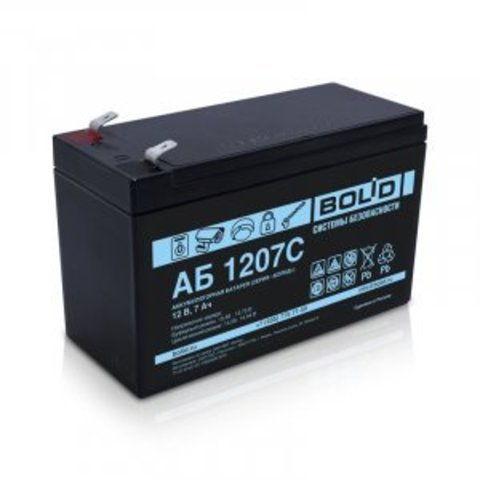 Аккумулятор стационарный свинцово-кислотный АБ 1207С