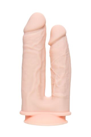 Фаллоимитатор для двойного проникновения Armie H - 19 см. - Toyfa Basic RealStick Silicone 9420014