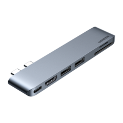 USB-хаб UGREEN CM380 USB-C Multifunction Adapter, серый