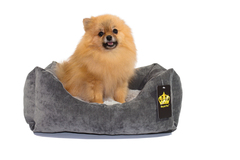 Royal pet лежанка элегант вельвет серая №1