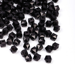 Бусины пришивные граненые акриловые, d 10 мм, чёрный
