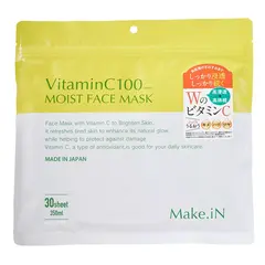 Make.iN Увлажняющие маски на основе витамина С100-VitaminC100 MOIST FACE MASK,30 шт