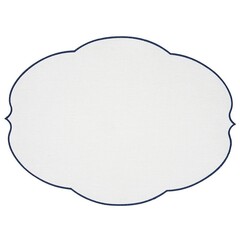 Салфетка подстановочная овальная Flowers, 48,8х36 см, белая