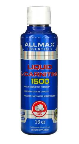 ALLMAX жидкий L-карнитин 1500, фруктовый пунш, 473 мл (16 уний)