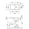 7513860000 Duravit Cassia Кухонная мойка Cassia 50 860x510, белая
