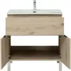 Aquanet 273994 Тумба с раковиной Алвита new 80 напольная 1 ящ., 2 дв. цв.дуб веллингтон белый (273994)