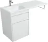 Aquanet 239302 Тумба с раковиной Токио 130 L напольная 1 ящик, б/к цвет белый глянец (239302)