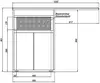 Aquanet 239211 Тумба c раковиной Токио 120 L напольная 1 ящик 2 фасада цвет белый глянец (239211)