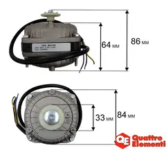 Двигатель эл. перем.тока QUATTRO ELEMENTI QE-2000E/3000 ET 220V/50Hz 0.2A 5/30W 1300 об/мин (772-234-012)