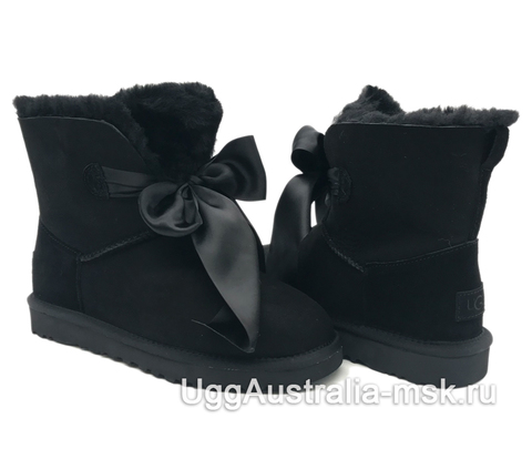 UGG Gita Bow Mini Boot Black