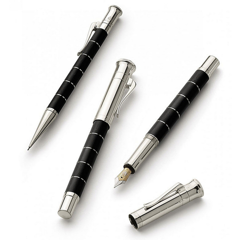 Карандаш механический Graf von Faber-Castell Classic Anello Ebony Wood Platinum, 0.7 mm (135534)
