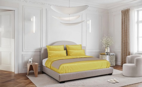 Постельное белье семейное Mollen солнечно-желтое