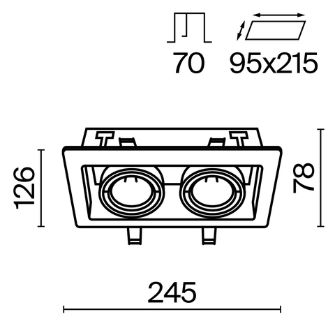 Встраиваемый светильник Maytoni Metal Modern DL008-2-02-W