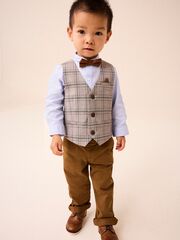 Комплект из четырех предметов для мальчика Next 633-724, Коричневый, Голубой