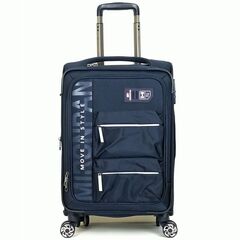 Чемодан MIRONPAN тканевый ручная кладь Синий (S) 53х35х20 (+3)см/39л/2,3 кг