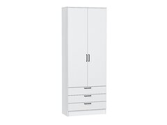 Шкаф двухстворчатый Стиль ШК-803 с ящиками White In 2S Белый