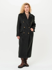 Пальто зеленое