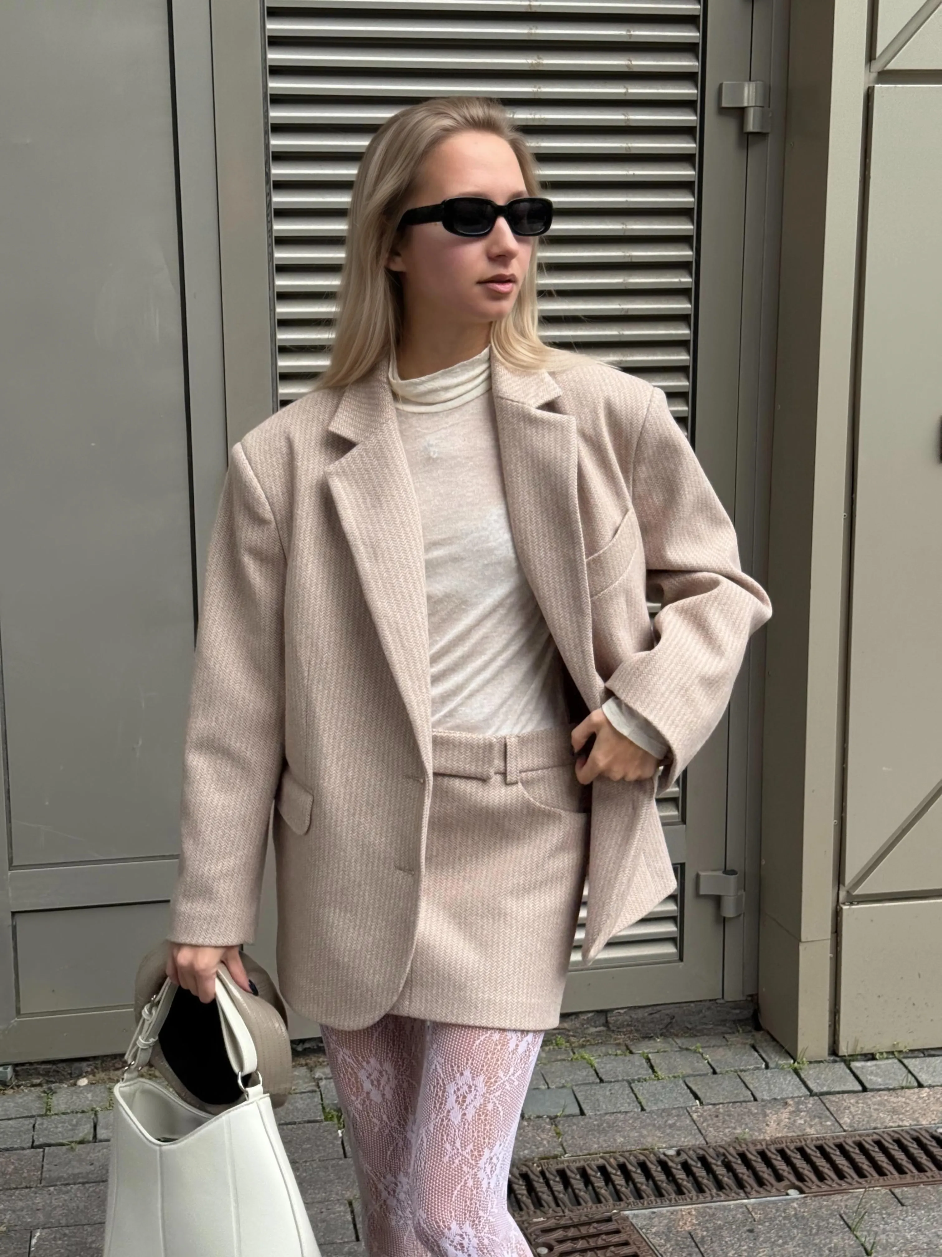 Пиджак с мужского плеча Hill, Бежевый