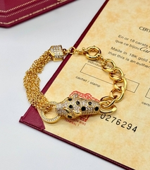 Браслет-цепь голова Пантеры коллекция PANTHERE