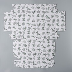 Коробка сборная одиночная Прямоугольник, «Шишки», 27*21*9 см